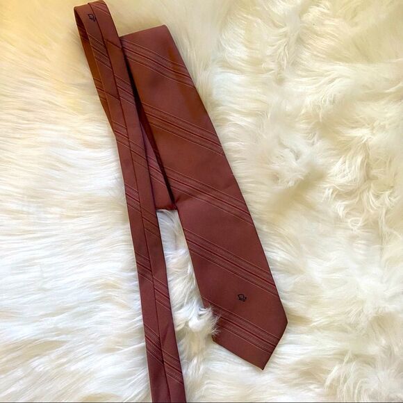 Vintage Christian Dior Men’s Tie Mauve - Picture 1 of 4